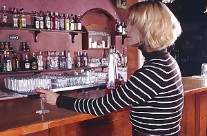 Skinny Hungarian Granny Pira in the bar
